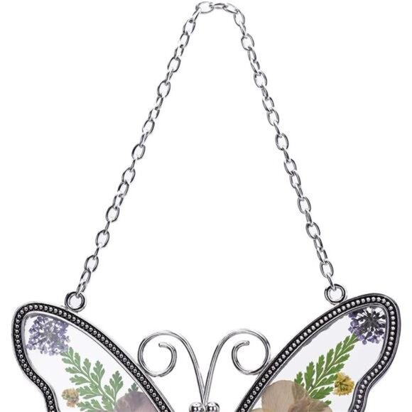 Butterfly Suncatcher with Pressed Colourful Flower Wings Mother's Day Gifts - Picture 4 of 8